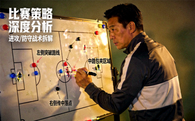 教练在战术板上绘制比赛策略的分析图 - 深度战术点评内容