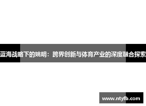 蓝海战略下的姚明：跨界创新与体育产业的深度融合探索